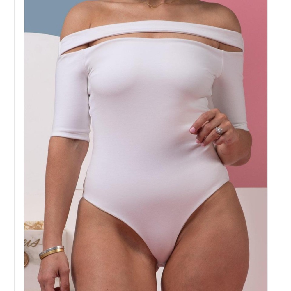 White beautiful body suit